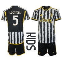 Juventus Manuel Locatelli #5 Domaci Dres za djecu 2023-24 Kratak Rukav (+ Kratke hlače)
